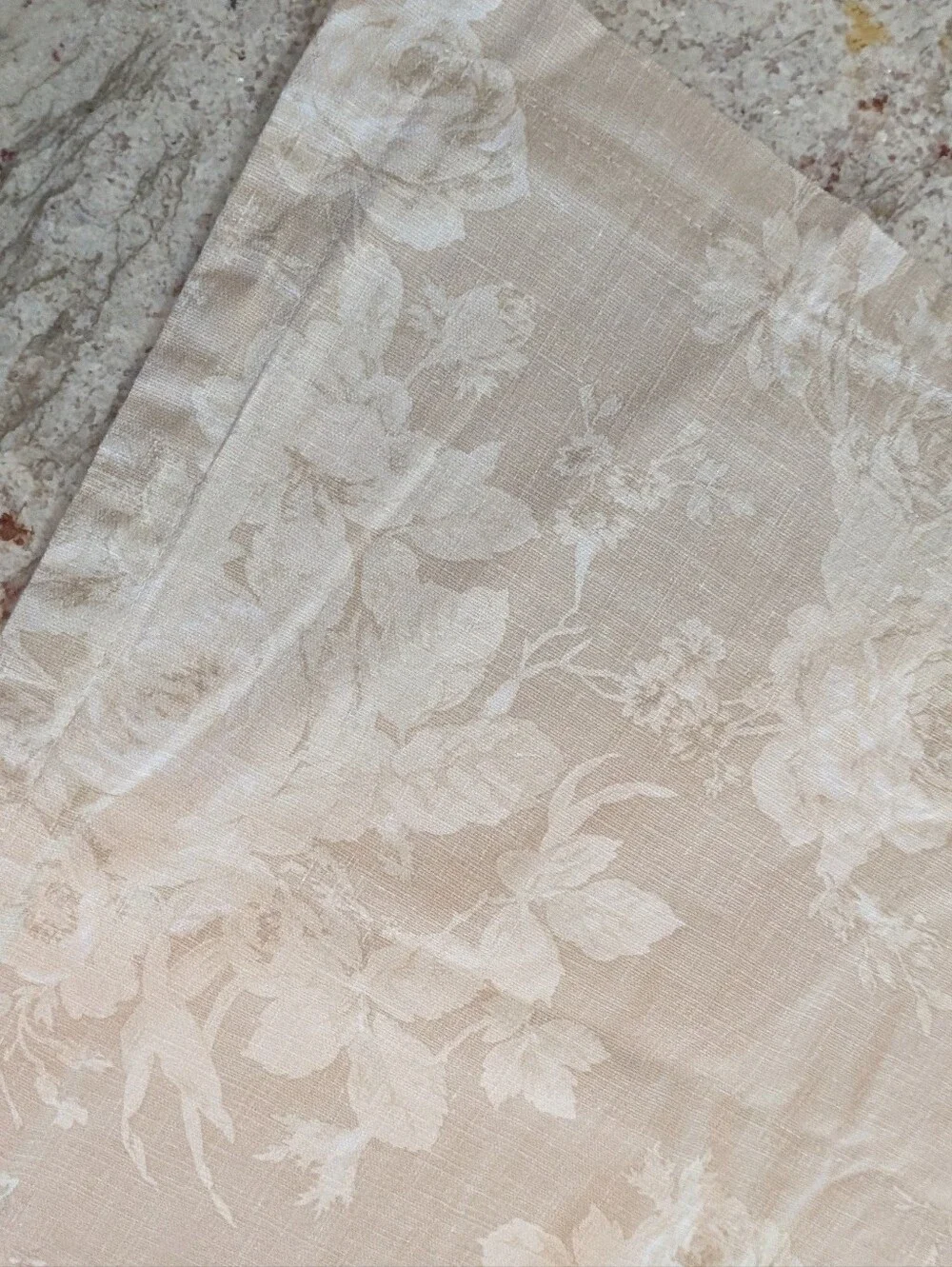 Martex 100% Cotton King Sz Pillow Shams Cabbage Rose Cream White Eco Free Vegan